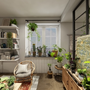 Căn hộ nhỏ với cây xanh