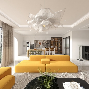 Căn hộ với điểm nhấn màu vàng