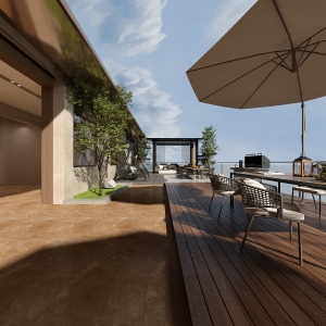 Khu thư giãn trên mái nhà