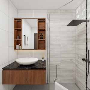 Phòng tắm nhà chị Hoa