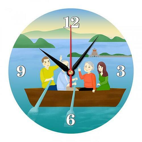 Để tạo điểm nhấn cho phòng khách, gia chủ có thể lắp đồng hồ treo tường lồng tranh vẽ màu sắc của thương hiệu Nikon, vừa có tác dụng xem giờ, vừa mang tính thẩm mỹ. Chất liệu gỗ MDF có khả năng chống trầy, độ bền cao và kim trôi không gây tiếng ồn. Sản phẩm đang giảm 25 %, còn 329.000 đồng (giá gốc 439.000 đồng)